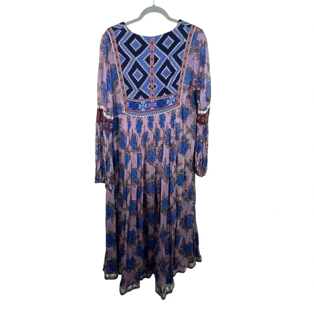 Free People Bold Blooms Midi Dress Women S Lavender Very Good Boho Embroidered